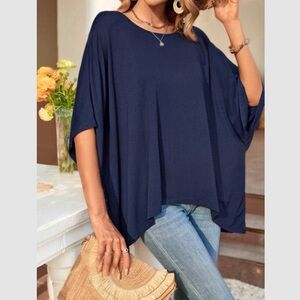 Boho batwing sleeve loose fit comfy top